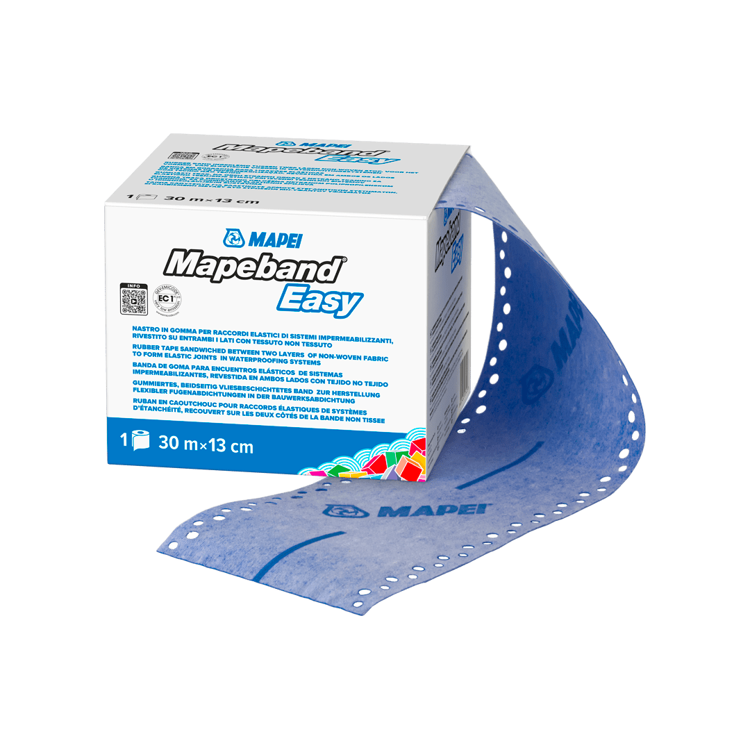 Nastro per raccordi elastici Mapeband easy h130 rolls 30 mt