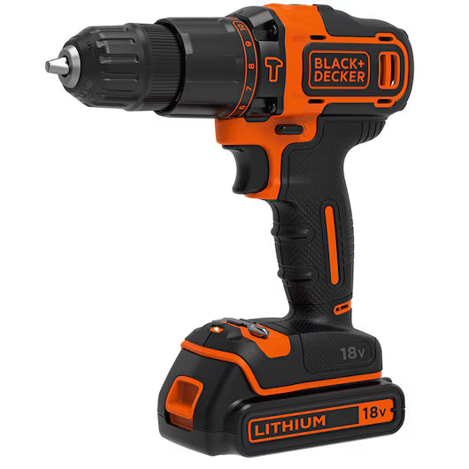 Trapano/avvitatore a percussione 18v litio in valigetta - Black & Decker BDCHD18K-QW